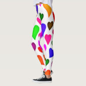 Levendig Hartpatroon in Meerdere Kleuren Leggings (Links)