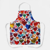 Levendig Hartpatroon Schort - Keukenaccessoire (Voorkant)