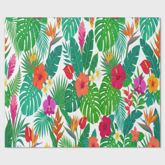 Levendig Hawaiaanse Zomer Cadeaupapier (Vlak)