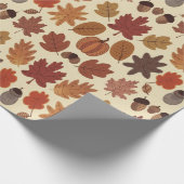 Levendig Herfst Bladeren Patroon met Herfst Kleure Cadeaupapier (Hoek)