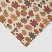 Levendig Herfst Bladeren Patroon met Herfst Kleure Tissuepapier (Detail)