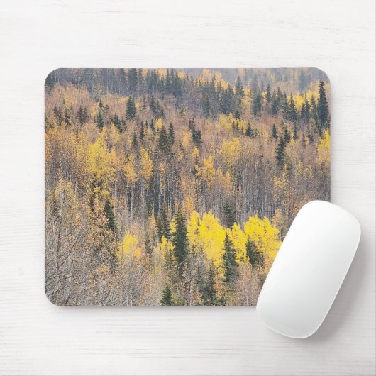 Levendig herfstbos Mousepad Muismat (Met muis)