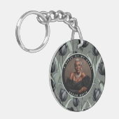 Levendig herinneringsgeschenk Bloemige Tulp Sleutelhanger (Voorkant Links)