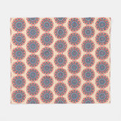 Levendig Hexcolor Mandala Fleece Deken (Voorkant (Horizontaal))
