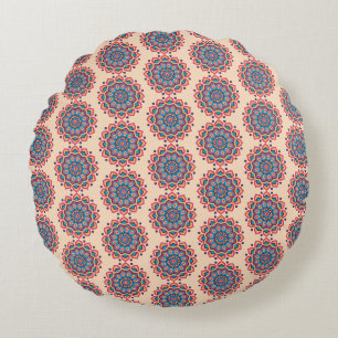 Levendig Hexcolor Mandala Rond Kussen