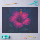 Levendig Hibiscus Decoupage Papier – Neon Roze (Craft)