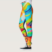 Levendig Hillside Harmony schilderij Leggings (Links)