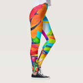 Levendig Hillside Harmony schilderij Leggings (Rechts)