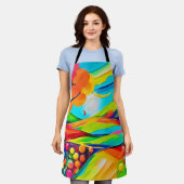 Levendig Hillside Harmony schilderij Schort (Gedragen)