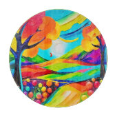 Levendig Hillside Harmony schilderij Snijplank (Voorkant)