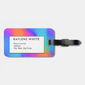 Levendig holografisch gepersonaliseerd Bagagelabel (Achterkant horizontaal)