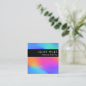 Levendig holografisch vierkant Visitekaartje (Staand voorkant)