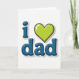 Levendig I Love Papa Grafische kaart