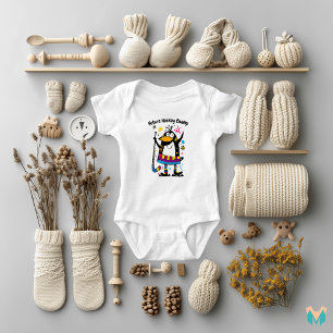 Levendig Ice Hockey Penguin Design voor kinderen Romper