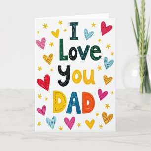 Levendig Ik Hou Van Jou Papa Kaart