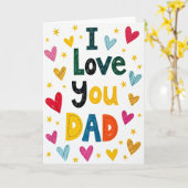 Levendig Ik Hou Van Jou Papa Kaart (Gele Bloem)