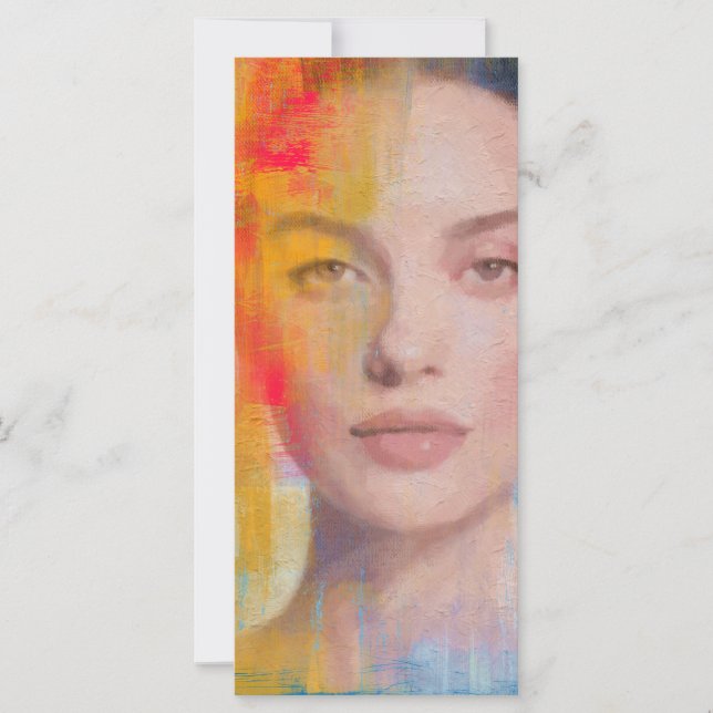 Levendig Impasto Abstract Portret (Voorkant)