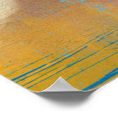 Levendig Impasto Abstract Portret Poster (Hoek)