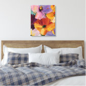 Levendig Impasto Bloemenschilderij Canvasprint Canvas Afdruk (Insitu (Slaapkamer))