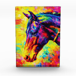 Levendig Impasto Paardenportret Kleurig Wild Fotoblokken