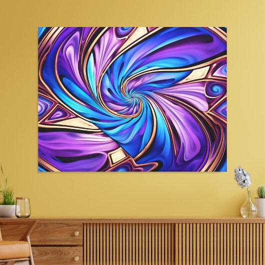 levendig in spiraal gewikkeld canvas (Insitu (Woonkamer))