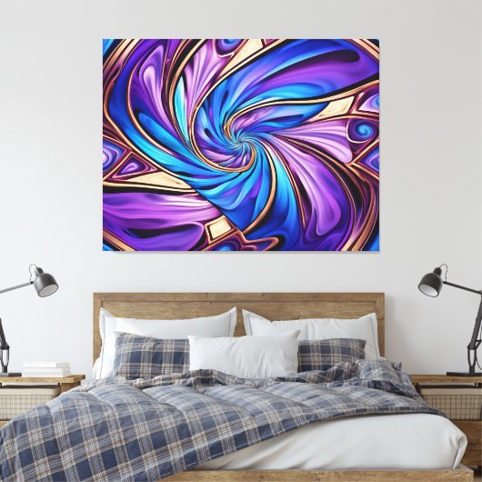 levendig in spiraal gewikkeld canvas (Insitu (Slaapkamer))