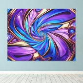 levendig in spiraal gewikkeld canvas afdruk (Insitu (Houten vloer))