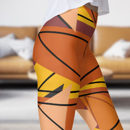 Levendig Indiaas rood mozaïekpatroon Leggings