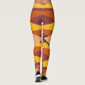 Levendig Indiaas rood mozaïekpatroon Leggings (Achterkant)