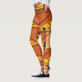 Levendig Indiaas rood mozaïekpatroon Leggings (Links)