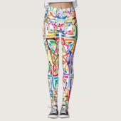 Levendig intertwind Celtic Knoins Design Leggings (Voorkant)