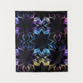 Levendig iriserend geometrisch wandtapijt wandkleed (Voorkant)