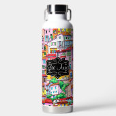 Levendig Italiaans dorp Waterfles (Voorkant)