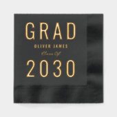 Levendig Jaar Modern Graduation Party Folie Servet (Voorkant)