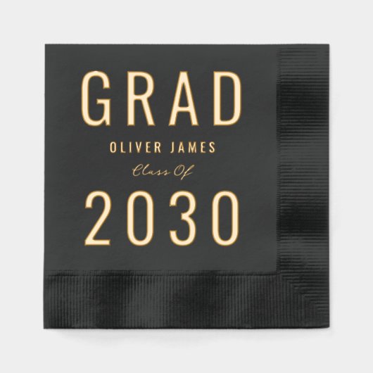 Levendig Jaar Modern Graduation Party Folie Servet (Voorkant)