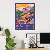 Levendig Japans Landschap Yayoi Kusama Tentoonstel Poster (Thuiskantoor)
