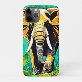 Levendig Jungle Olifant Scene Ontwerp Case-Mate iPhone Case