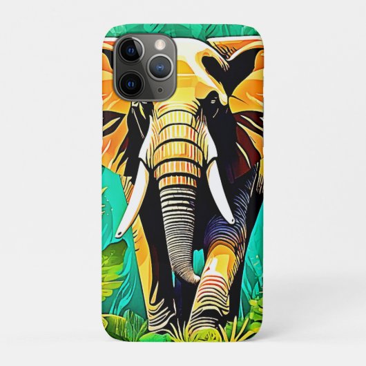 Levendig Jungle Olifant Scene Ontwerp Case-Mate iPhone Case (Achterkant)