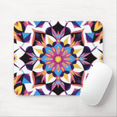 Levendig Kaleidoscoop Mandala Patroon Muismat (Met muis)