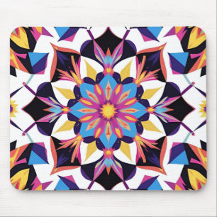 Levendig Kaleidoscoop Mandala Patroon Muismat