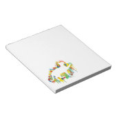 Levendig kat kleurrijke verfsplaat notitieblok (Schuin)