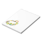 Levendig kat kleurrijke verfsplaat notitieblok (Linkerzijde)