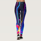 Levendig kattenkunstwerk leggings (Achterkant)