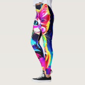 Levendig kattenkunstwerk leggings (Links)
