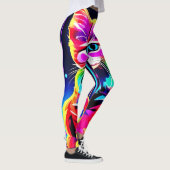 Levendig kattenkunstwerk leggings (Rechts)