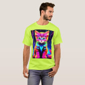 Levendig kattenkunstwerk t-shirt (Voorkant volledig)