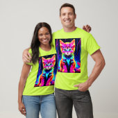 Levendig kattenkunstwerk t-shirt (Unisex)