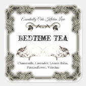 Levendig  kattenlabel vierkante sticker (Voorkant)