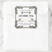 Levendig  kattenlabel vierkante sticker (Tas)