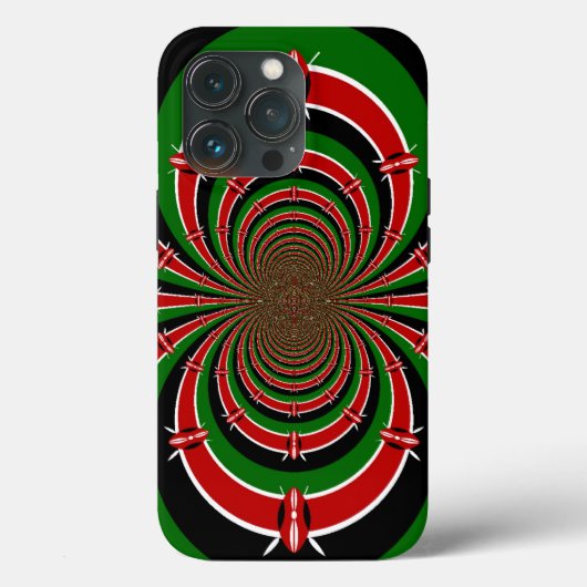 Levendig Kenia Visie: Gespiegelde Keniaanse Vlag K Case-Mate iPhone Case (Achterkant)